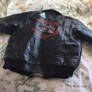 Vintage Harley Davidson Leather Biker Jacket